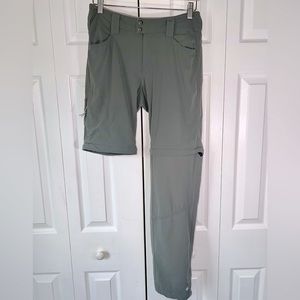 Columbia convertible Omni Shield Trail pant grey Sz 6
